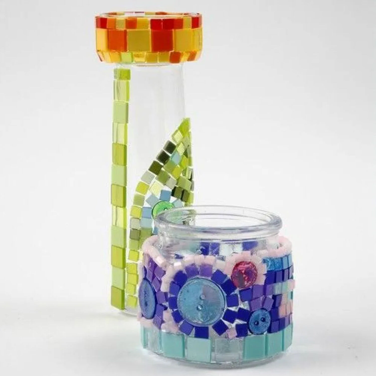 NEU Mini-Mosaik bunt, Gr��e 5x5 + 10x10 mm, St�rke 2 mm, 32x25 g Bild 3