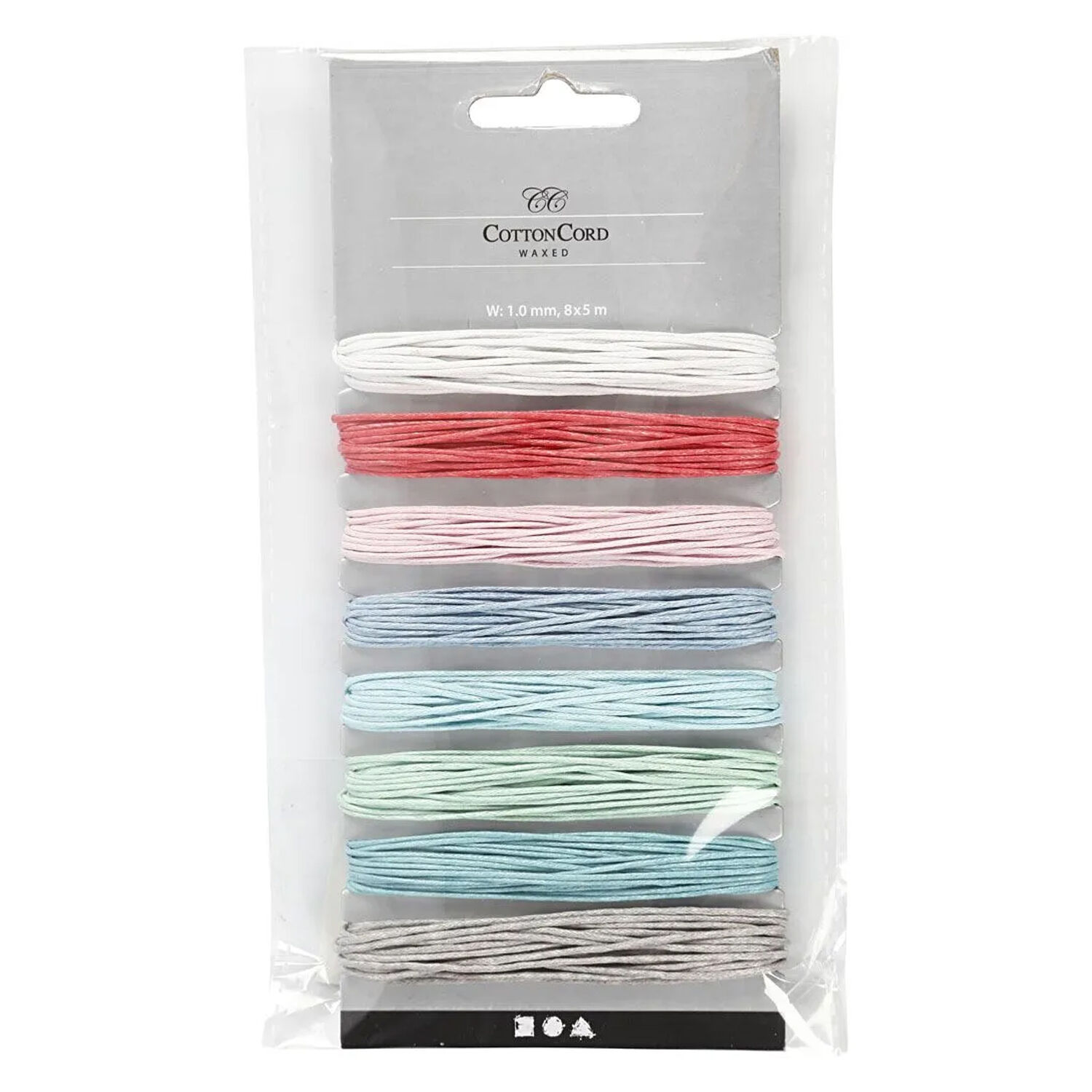 NEU Baumwollband Pastell-Farben, St�rke 1 mm, L�nge 8x5 m