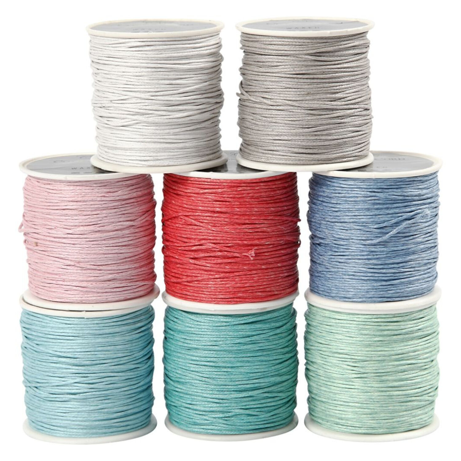 Baumwollband Pastell-Farben, St�rke 1 mm, 8x40 m