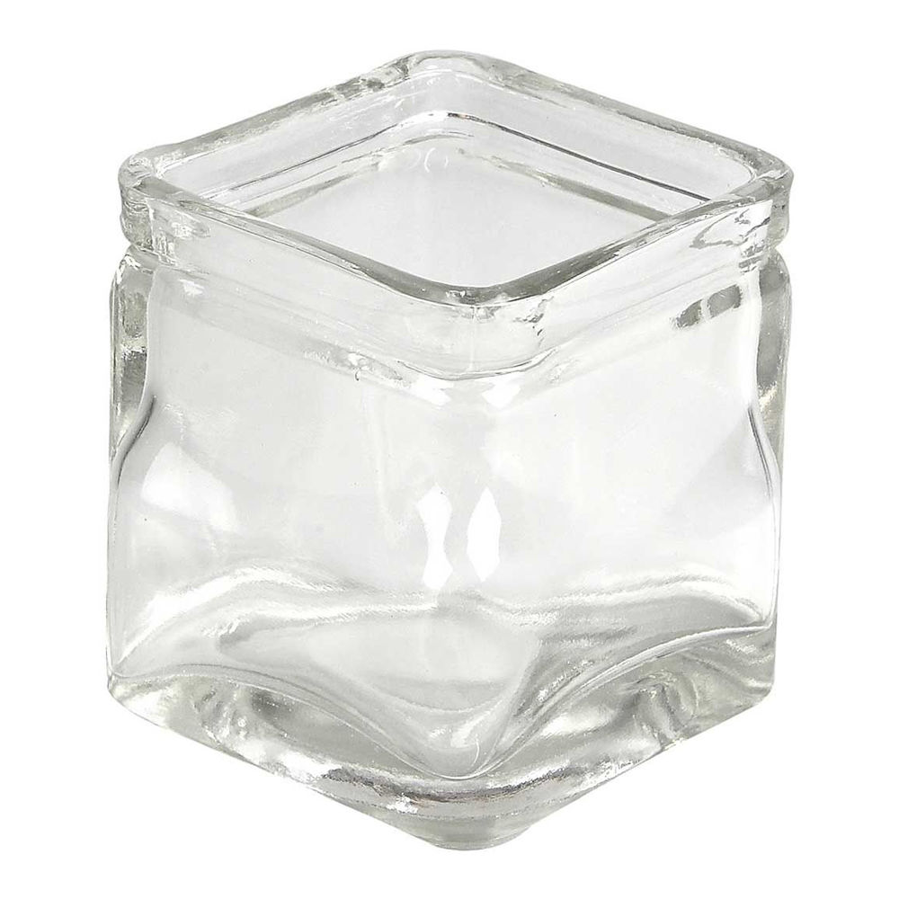 Kerzenhalter aus Glas, 5,5x5,5cm, 1 St�ck