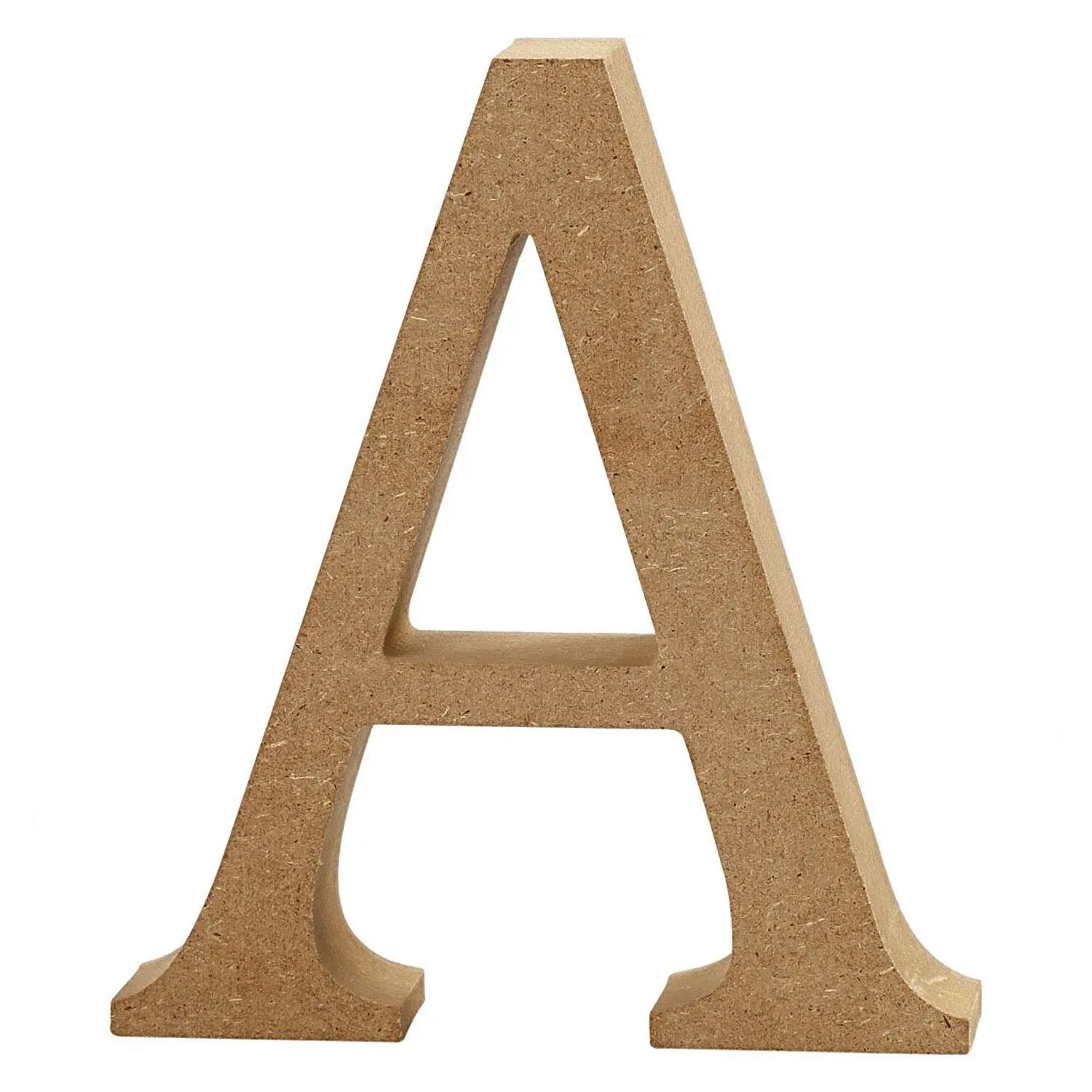 NEU MDF-Buchstabe, 13 cm, St�rke 2 cm, natur, A