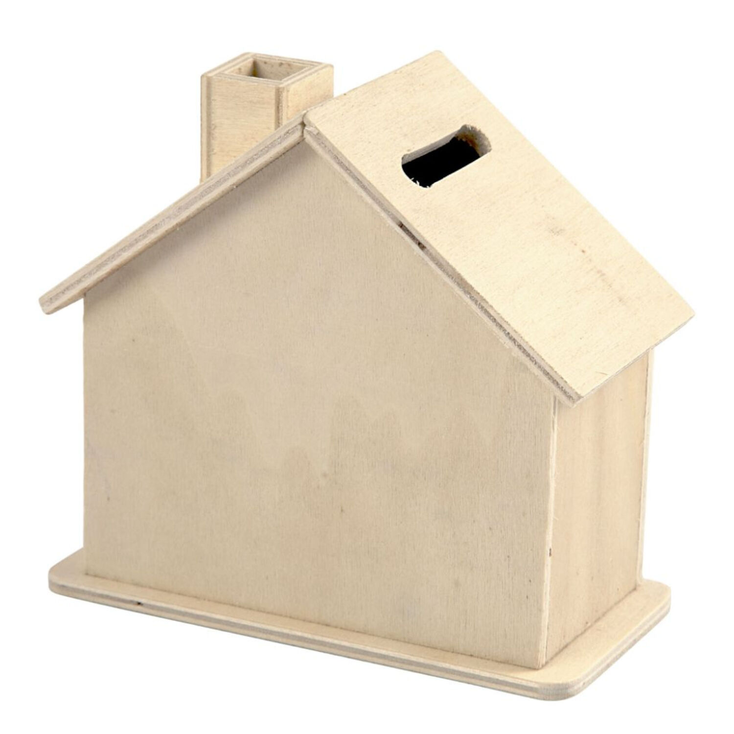 NEU Spardose in Hausform, Sperrholz, 9,6 x 11,7 x 5,5 cm, 1 St�ck