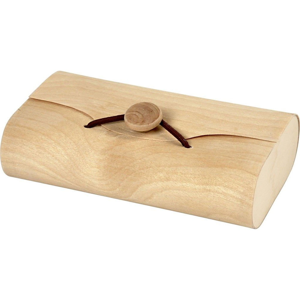 Holzk�stchen in Kuvertform, 13x8x3,5 cm