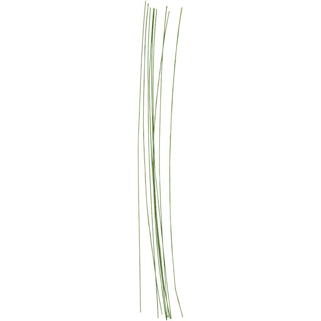 Blumendraht / St�tzdraht, L�nge 30 cm, Durchmesser 0,6 mm, Gr�n, 20 St�ck Bild 2