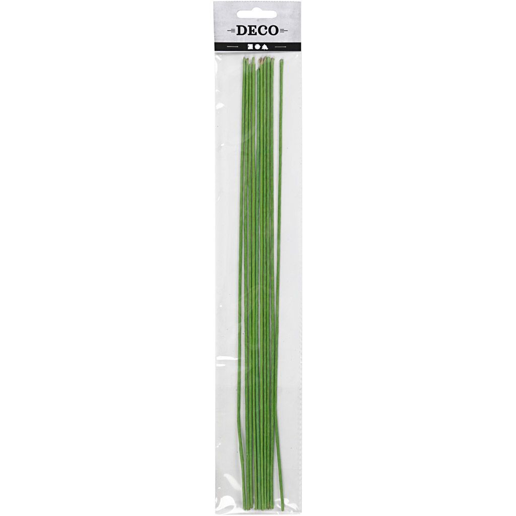 Blumendraht / St�tzdraht, L�nge 30 cm, Durchmesser 2 mm, Gr�n, 20 St�ck
