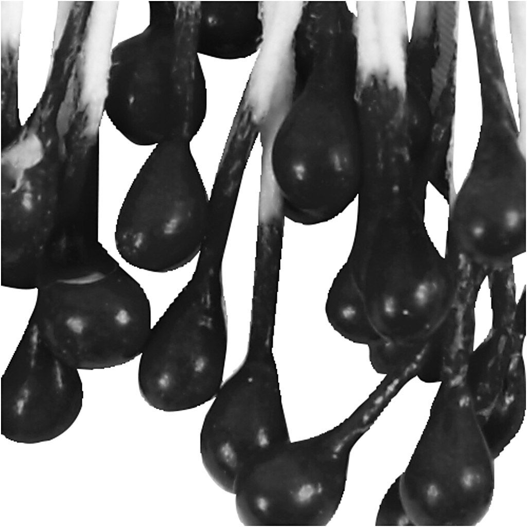Bl�tenstaubbl�tter, L�nge 6,4 cm, Durchmesser 2 mm, Schwarz, 100 St�ck Bild 3