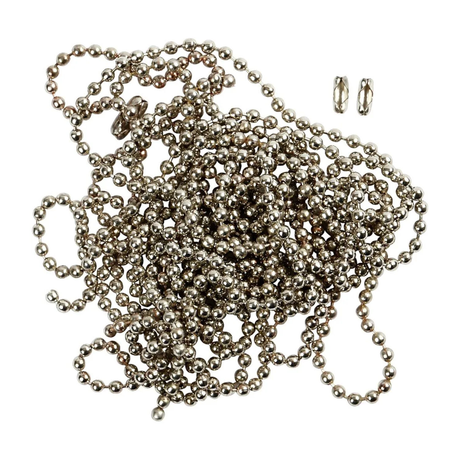 SALE Kugelkette mit 10 Verschl�ssen, silberfarben, 1,5 mm, 3 m