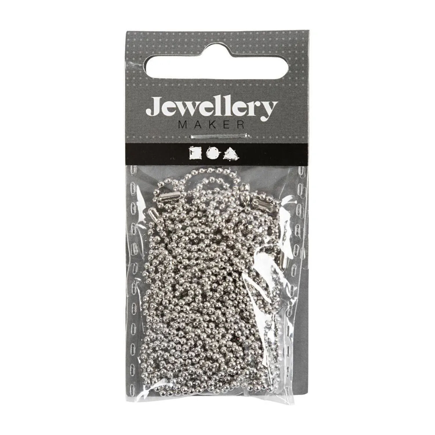 SALE Kugelkette mit 10 Verschl�ssen, silberfarben, 1,5 mm, 3 m Bild 3