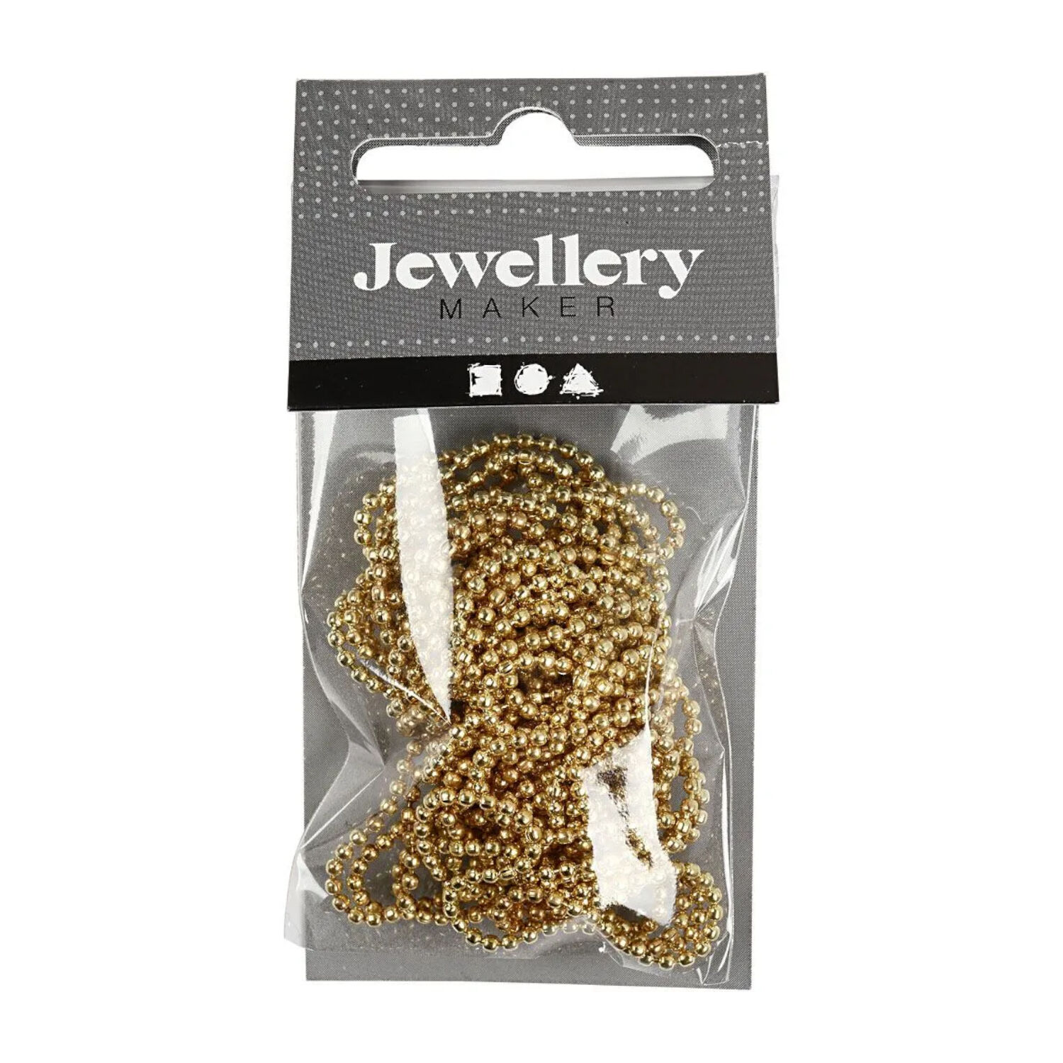 SALE Kugelkette mit 10 Verschl�ssen, goldfarben, 1,5 mm, 150 cm Bild 3