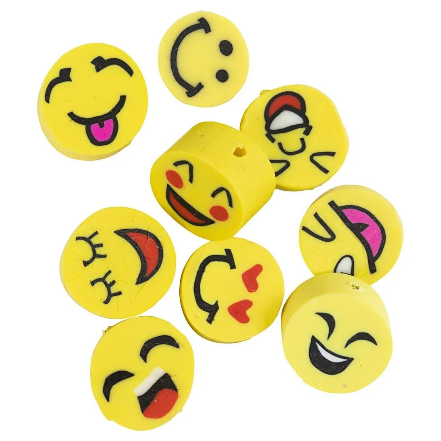 NEU Figurperlen, Smiley, � 10 mm, Lochgr��e 1,5 mm, 60 Stk. Bild 2