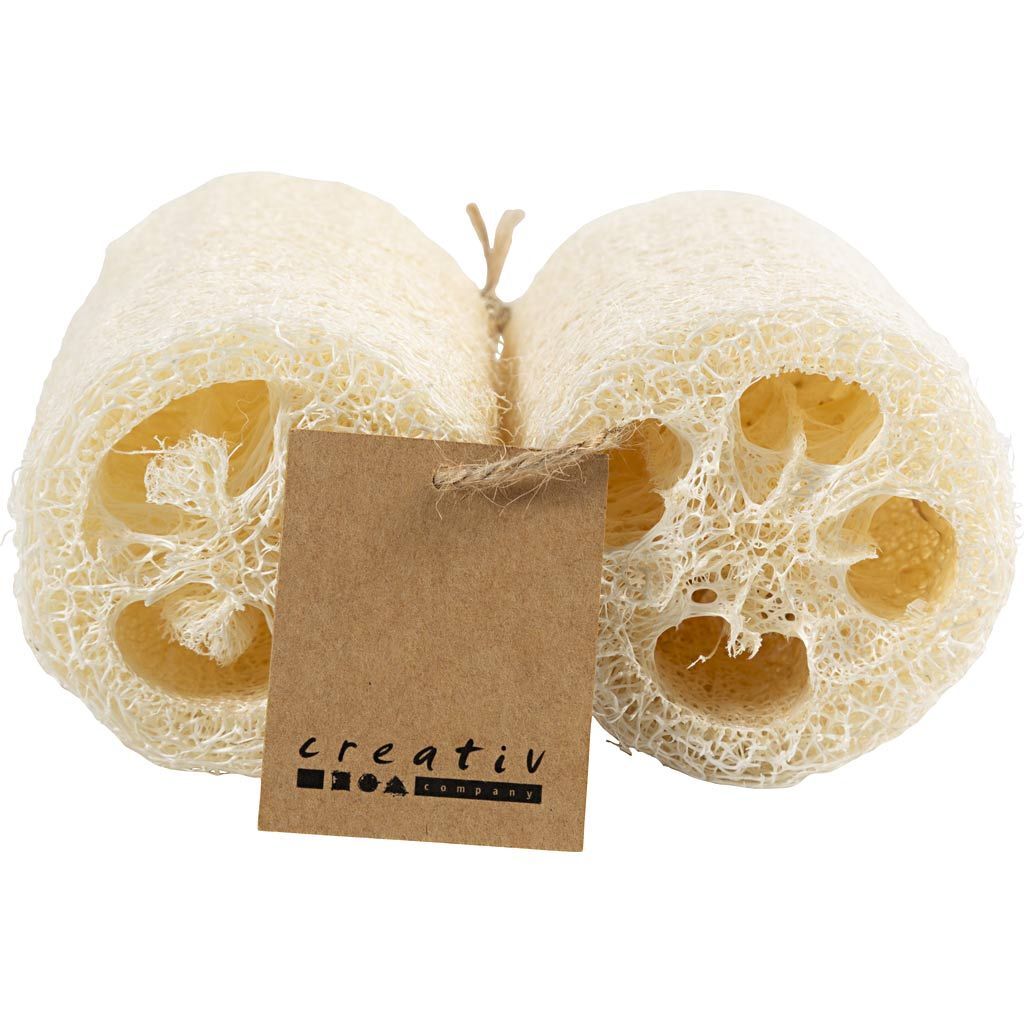 Nat�rlicher Luffa-Schwamm, L�nge 10 cm, Durchmesser 5,5-8 cm, Hellnatur, 2 St�ck Bild 3