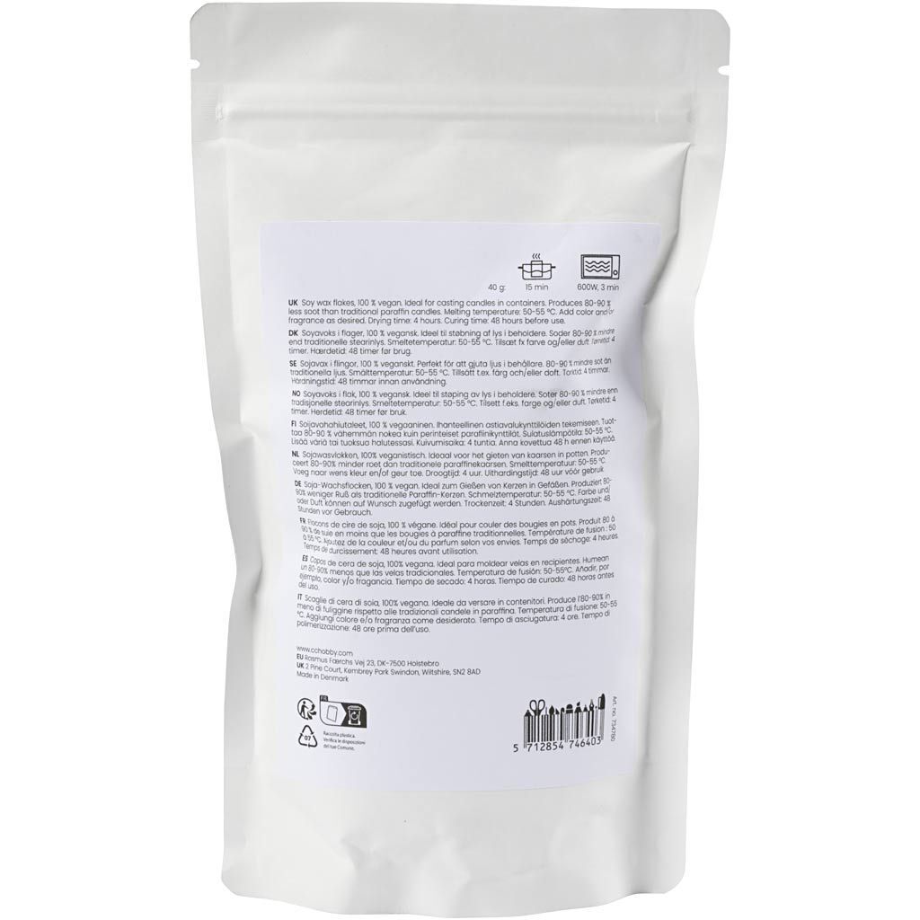 Sojawachs, F�r Kerzen in Beh�ltern, Creme, 250 g Bild 2