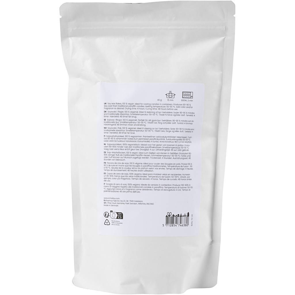 Sojawachs, F�r Kerzen in Beh�ltern, Creme, 500 g Bild 2