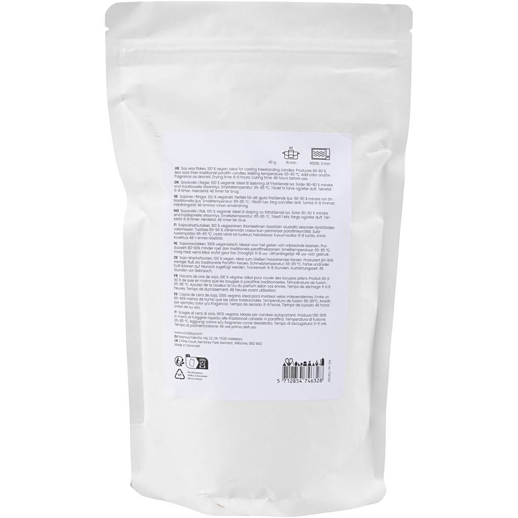Sojawachs, F�r freistehende Kerzen, Creme, 500 g Bild 2