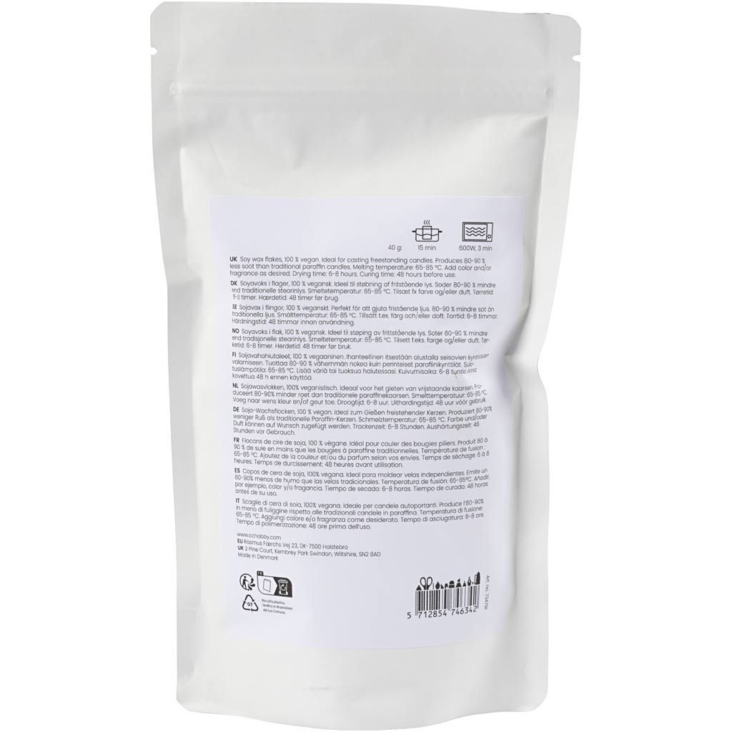Sojawachs, F�r freistehende Kerzen, Creme, 250 g Bild 2