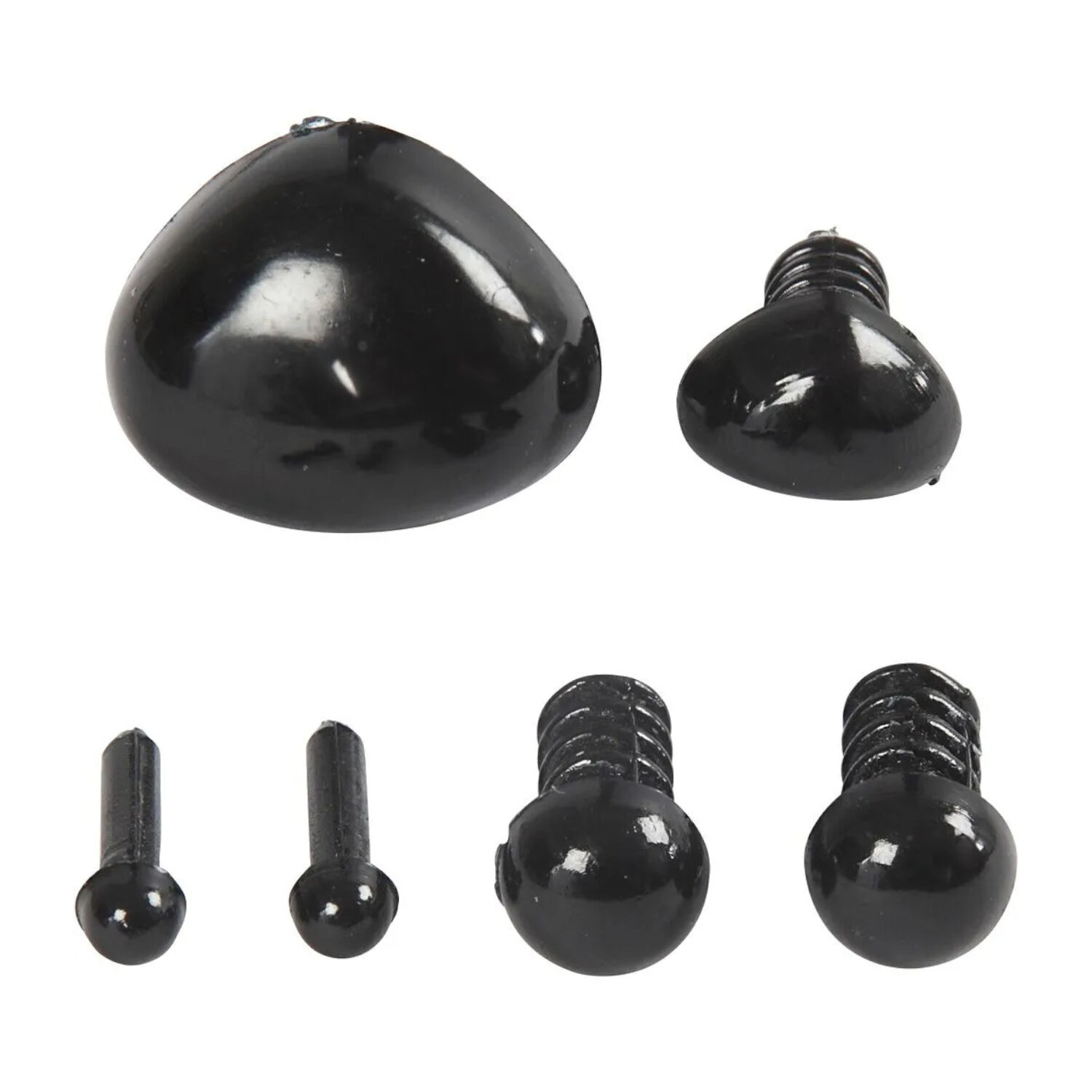 NEU Augen & Nasen Schwarz, f�r Knete, Modelliermasse, 20 St�ck sortiert