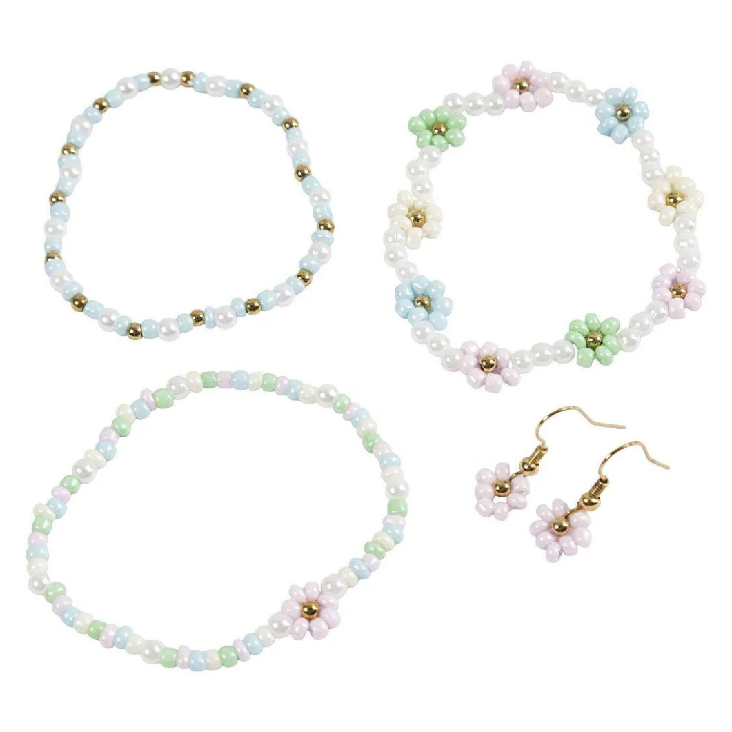NEU Mini Kreativ Set Schmuck, f�r elastisches Armband, Ohrringe Bild 3