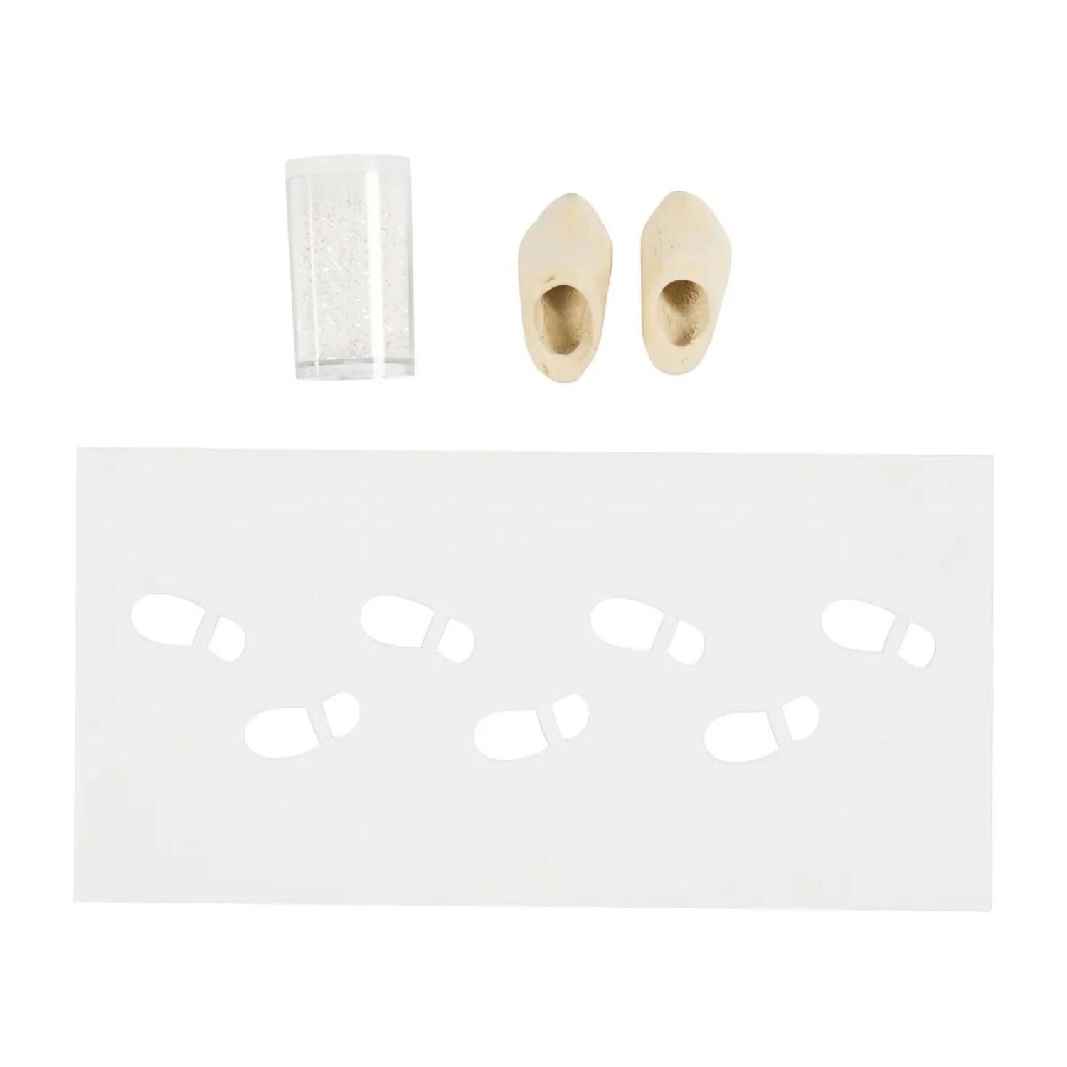 NEU Bastel-Set Wichtel / Miniaturen, Fu�abdr�cke & Spuren im Schnee Bild 3