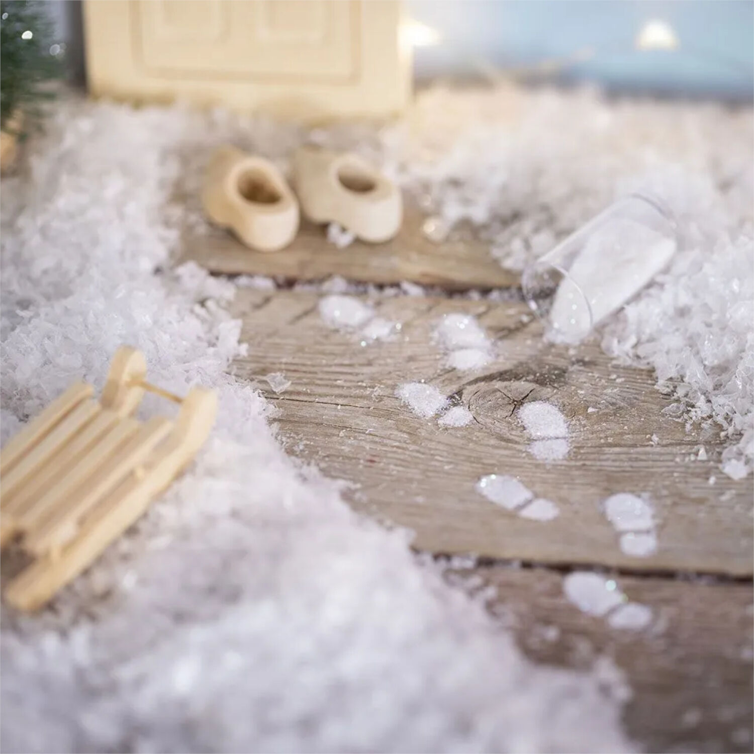 NEU Bastel-Set Wichtel / Miniaturen, Fu�abdr�cke & Spuren im Schnee Bild 5