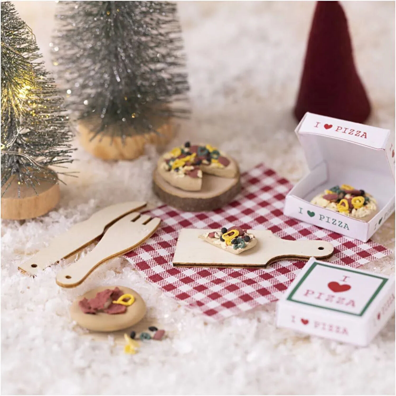 NEU Bastel-Set Wichtel / Miniaturen, Pizza & Zubeh�r Bild 4