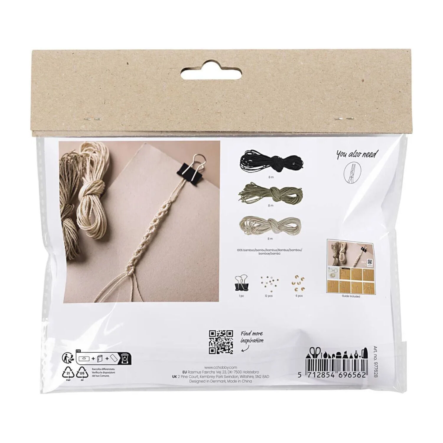 NEU Kreativ Set f�r 3 Macram� Armb�nder in Schwarz, Olivbraun und Beige Bild 2