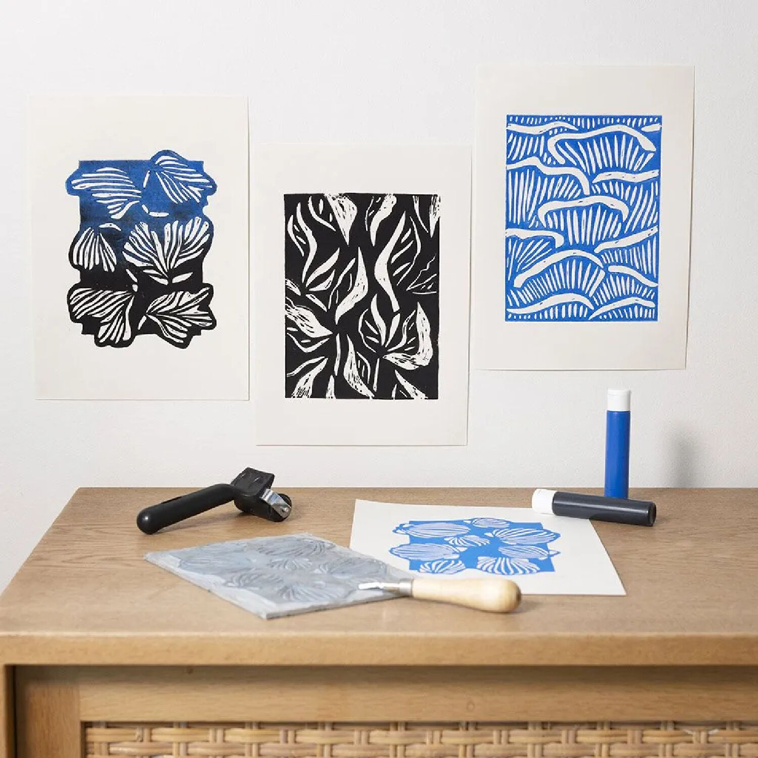 NEU Starter Kreativ Set Druckgrafik / Linoldruck Bild 4