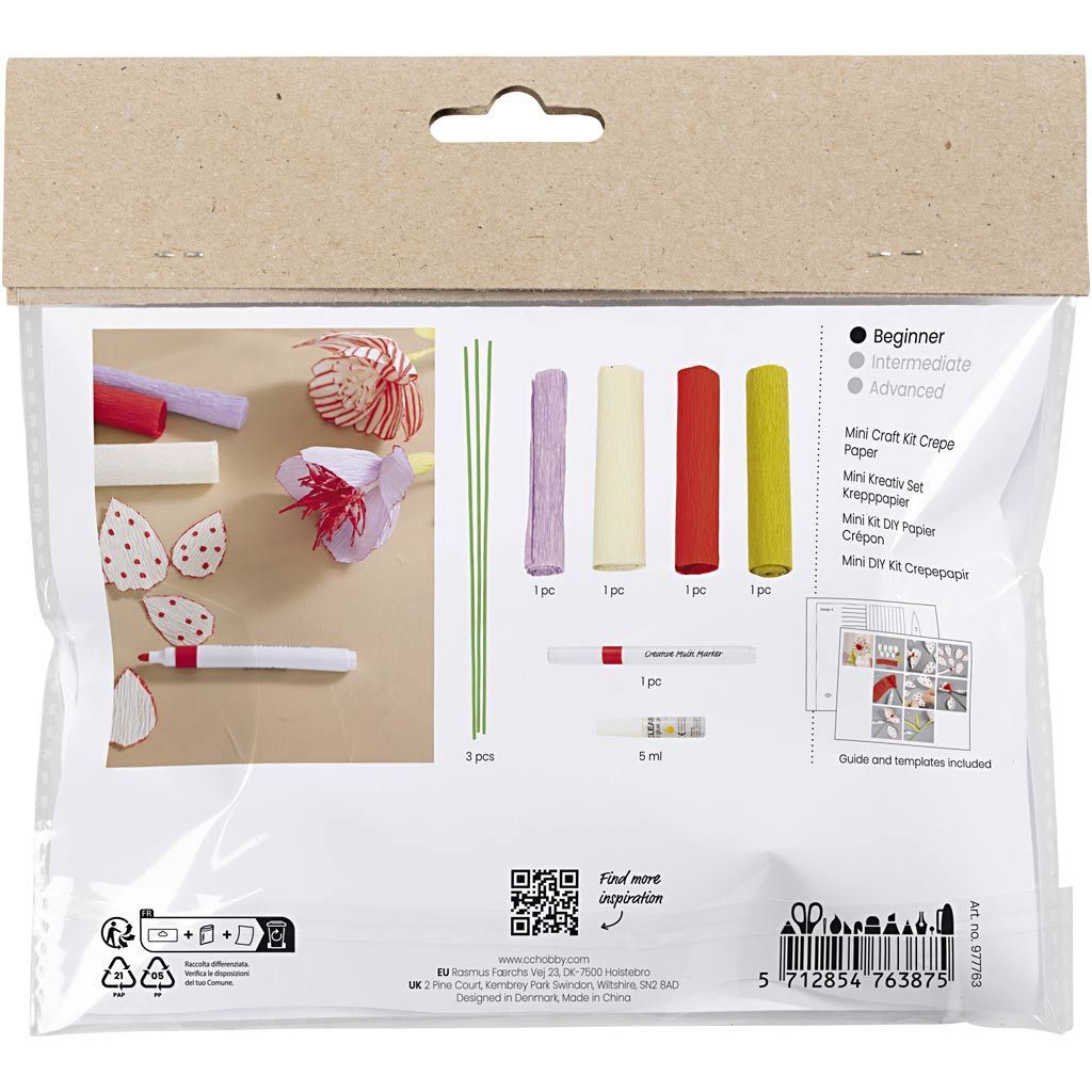 Kreativ Set Floristen-Krepppapier, Blumen, Pastellfarben Bild 2