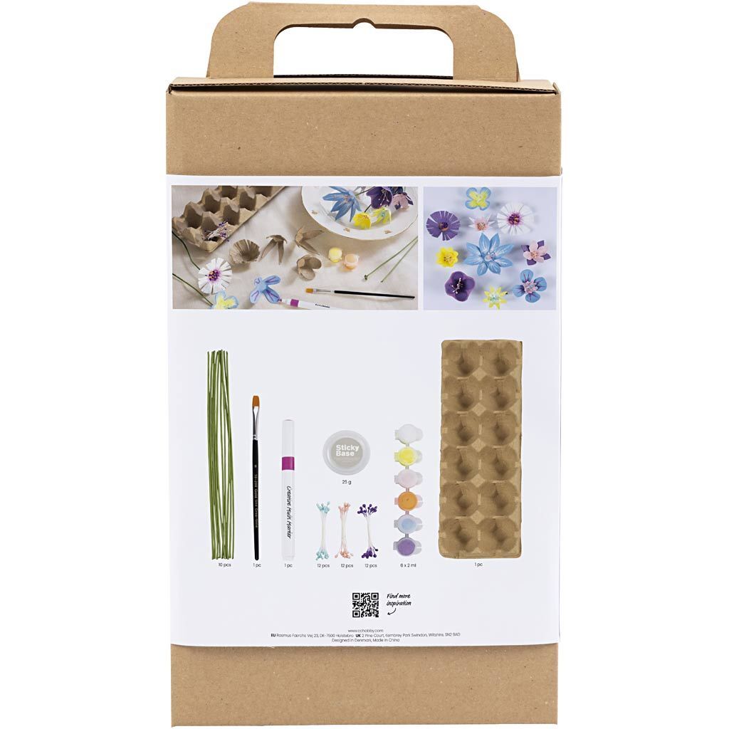 Kreativ Set Eierkarton-Blumen, Pastellfarben Bild 2