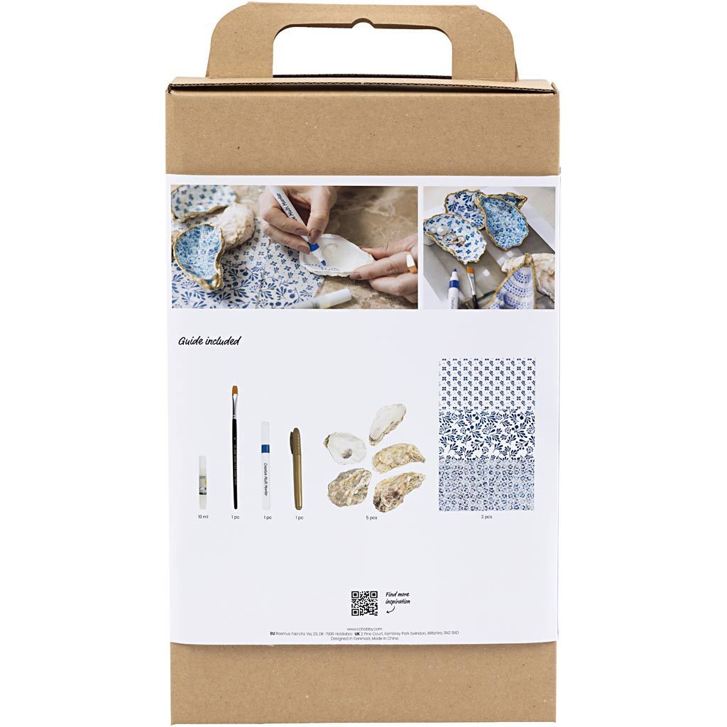 Kreativ Set D�coupage, Austernschalen, Blau Bild 2