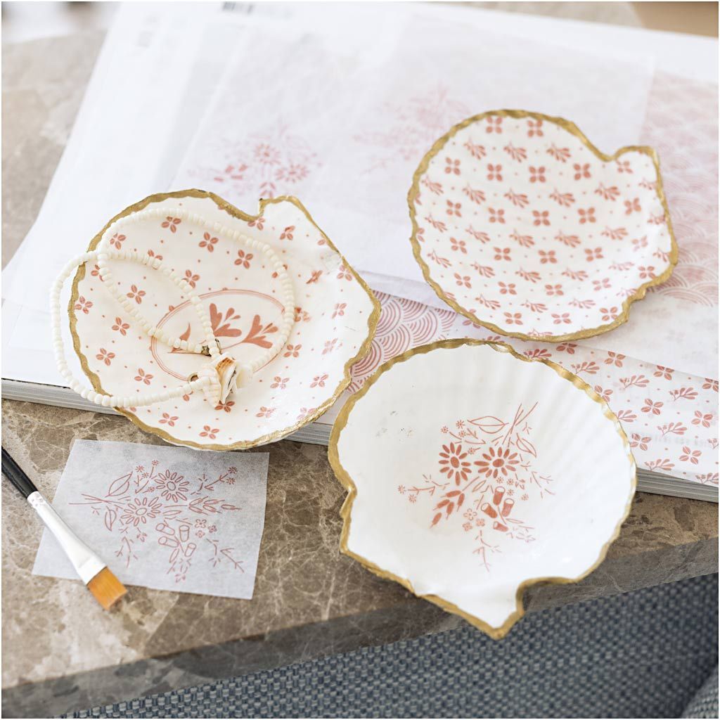 Mini Kreativ Set D�coupage, Muschelschalen, Rosa mattiert Bild 4
