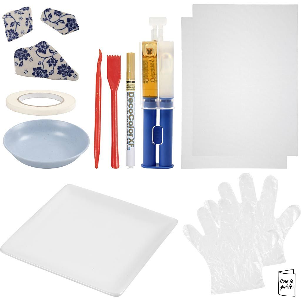 Kreativ Set Kintsugi, Schale, Blau, Gold, Wei� Bild 3