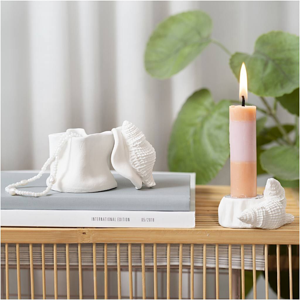 Kreativ Set Modellieren, Kerzenhalter mit Muscheln Bild 4