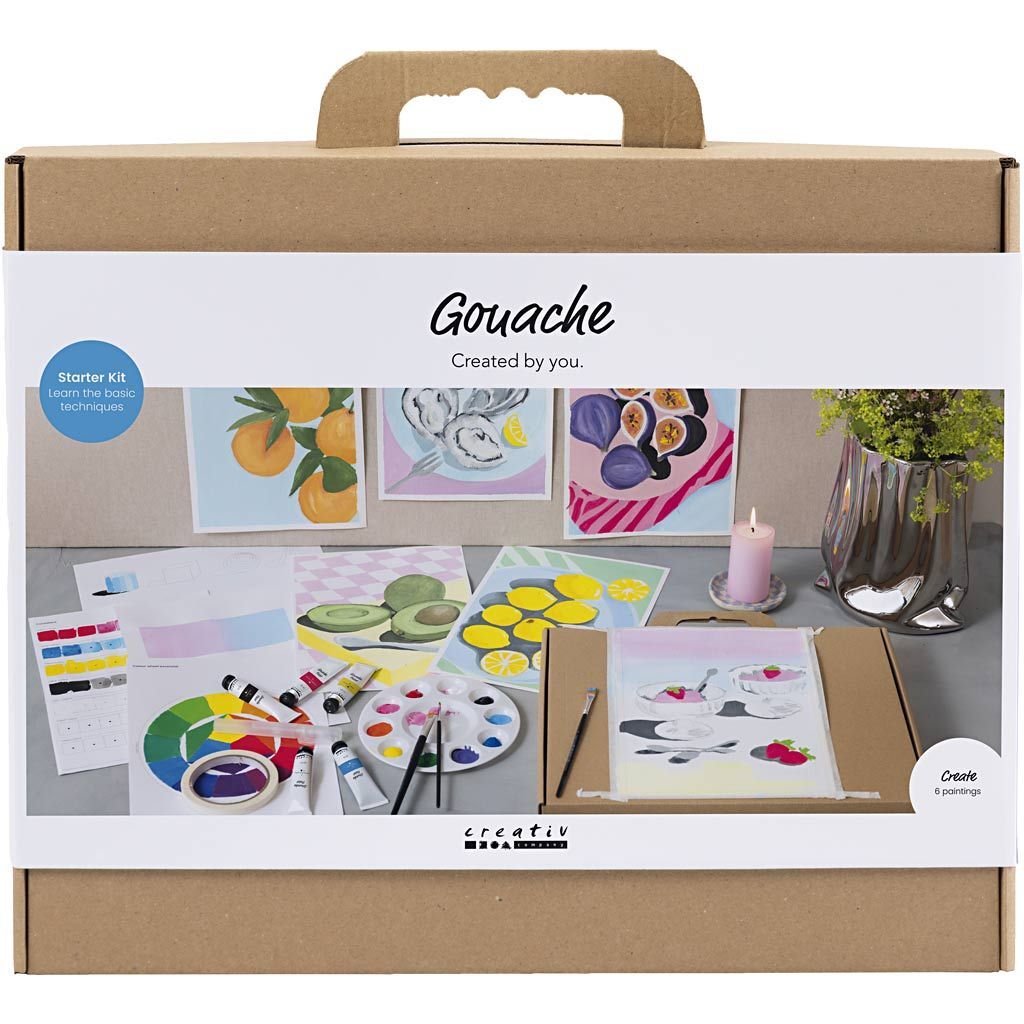 Starter Kreativ Set Gouache, Gem�lde, Sortierte Farben