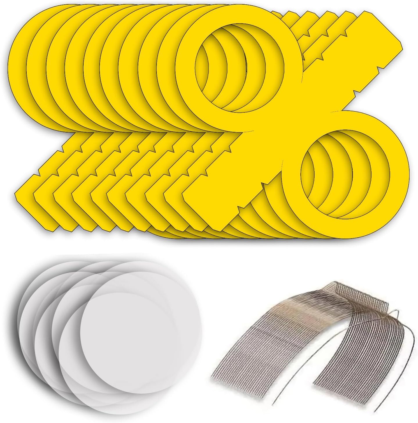 NEU Laternen-Set Gelb, 10 runde Laternen-Rohlinge, 10 B�gel & 20 runde Laternenzuschnitte