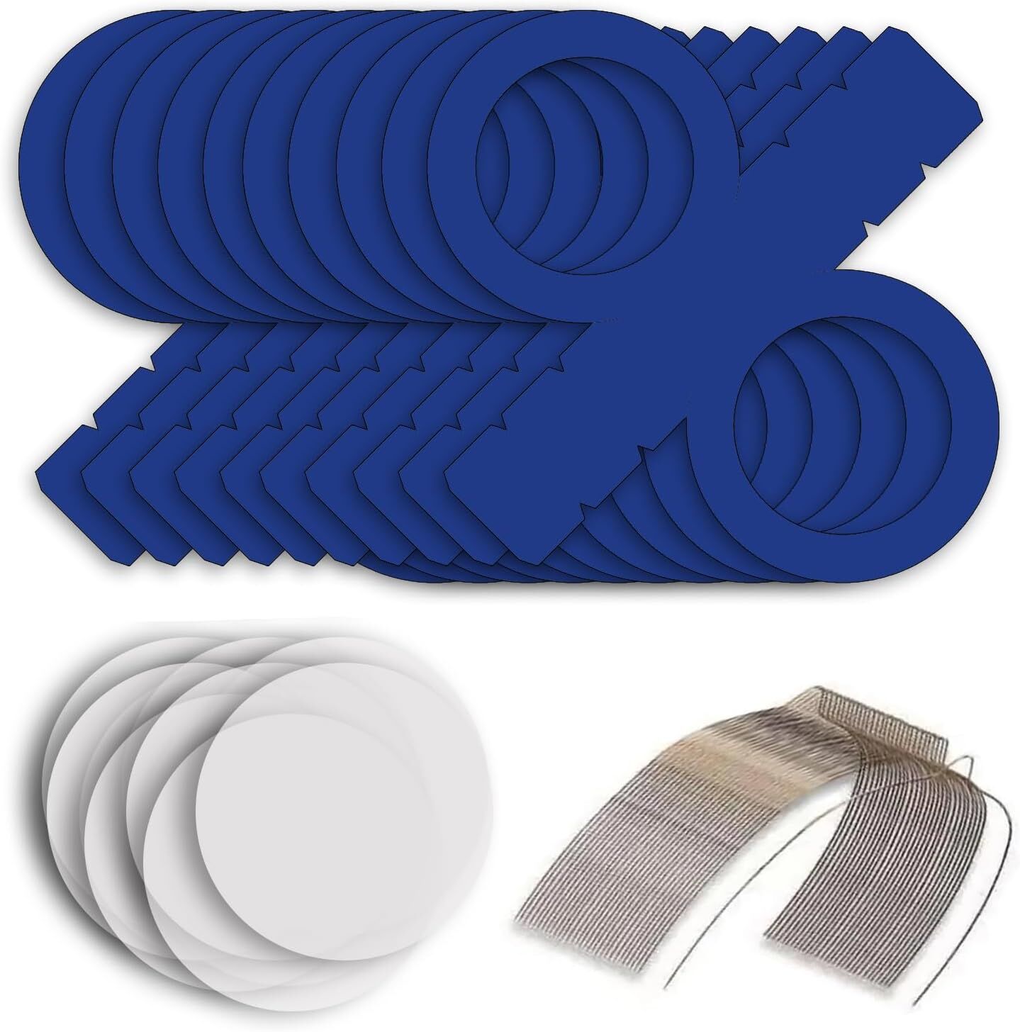 NEU Laternen-Set Blau, 10 runde Laternen-Rohlinge, 10 B�gel & 20 runde Laternenzuschnitte