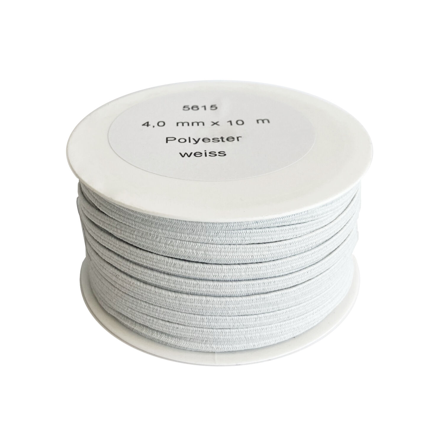 SALE Gummikordel / Elastikband, 4 mm x 10 m, Wei�