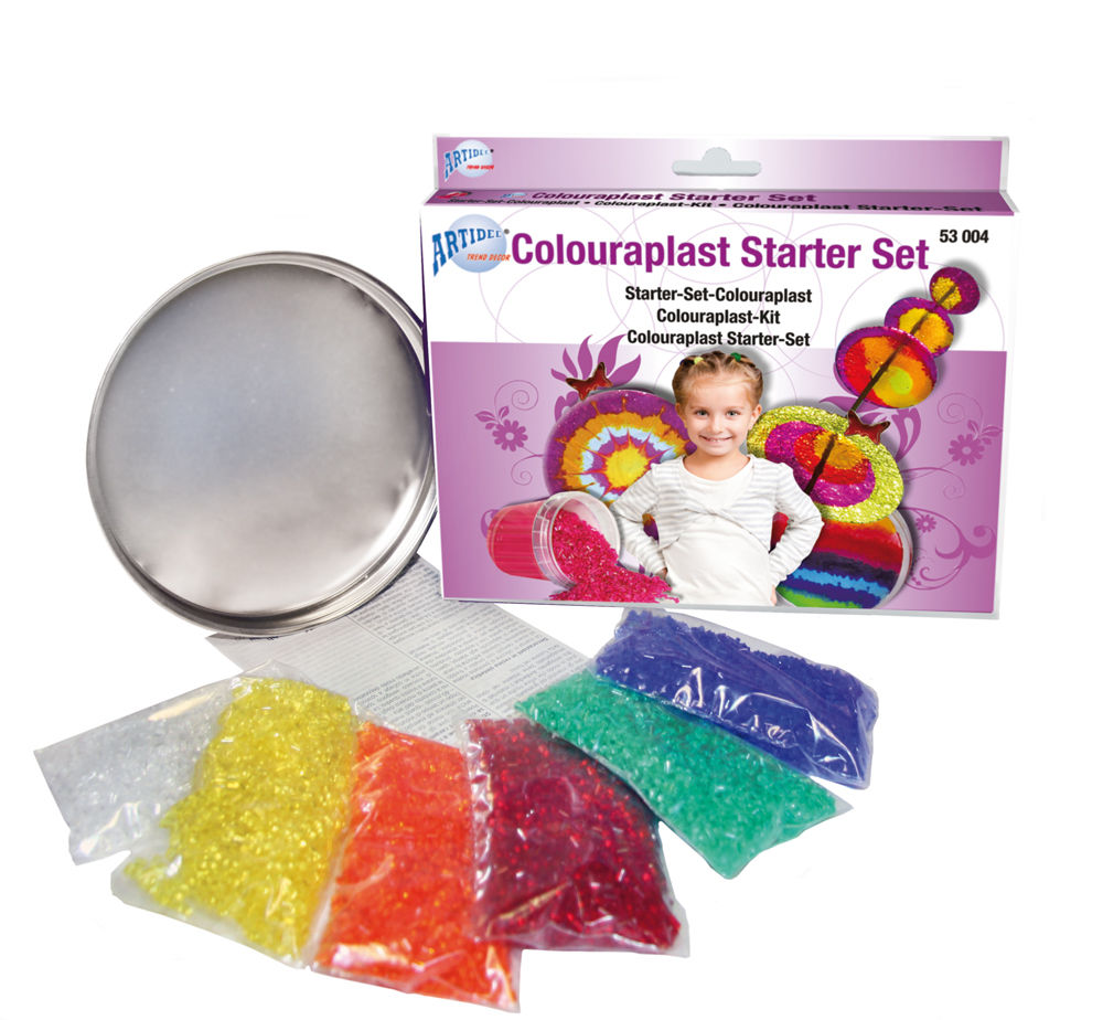 Schmelzgranulat / Colouraplast / Schmelzolan Starter Set