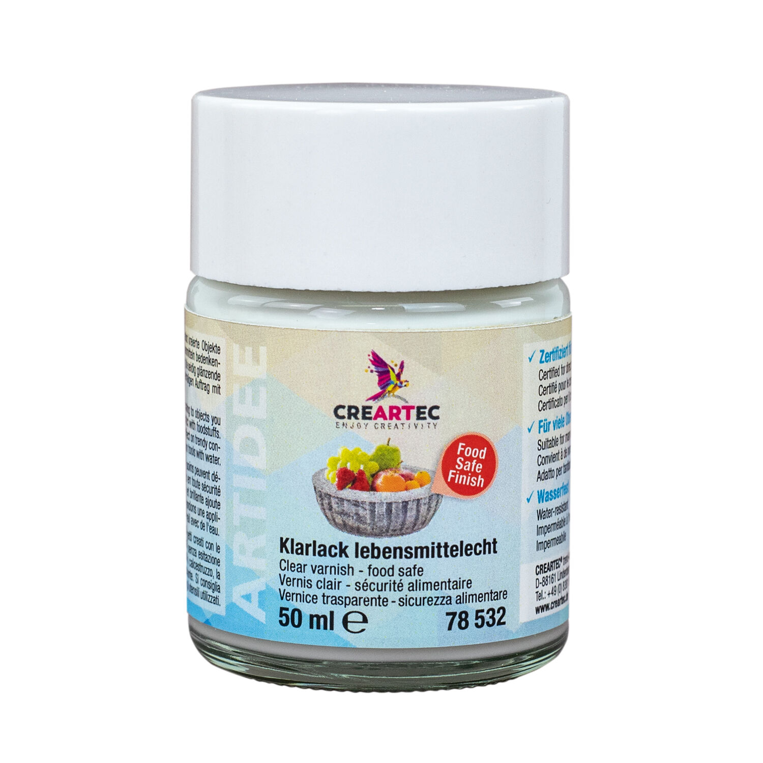 NEU Klarlack lebensmittelecht, zertifizierte Oberfl�chenversiegelung, 50 ml