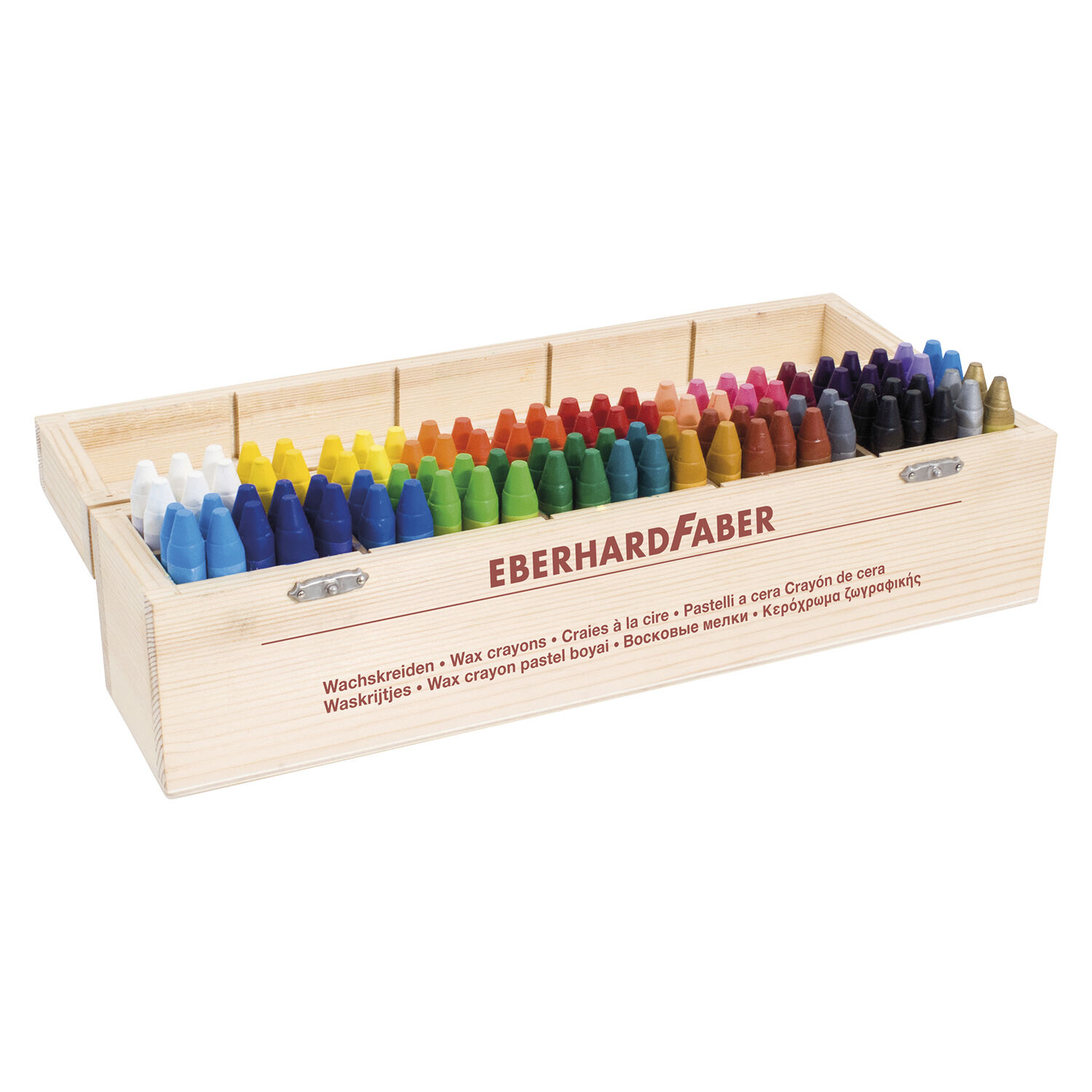 NEU EberhardFaber Kindergarten-Paket mit 100 Wachsmalkreiden in 24 Farben, dreifl�chig 13 mm