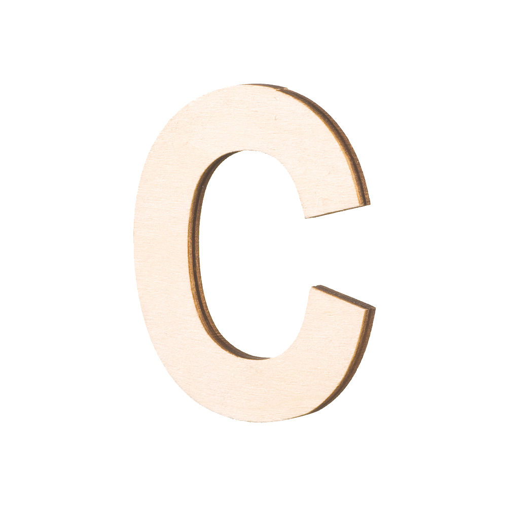 SALE Holz-Buchstabe flach, C, Gr��e: ca. 80 x 5 mm