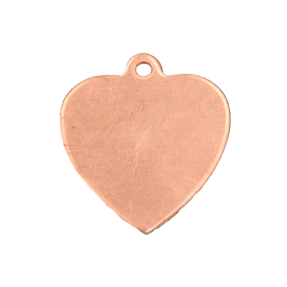 SALE Kupferanh�nger, Herz, Gr��e: ca. 24 x 21 mm, Efcolor / Emaille