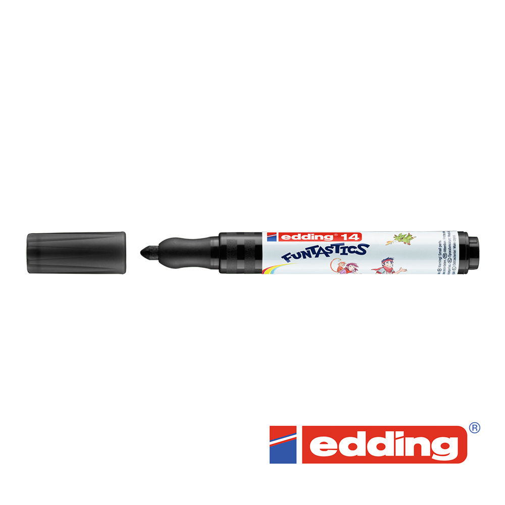 SALE Edding 14 Funtastics Fasermaler / Filzstift -3mm, schwarz