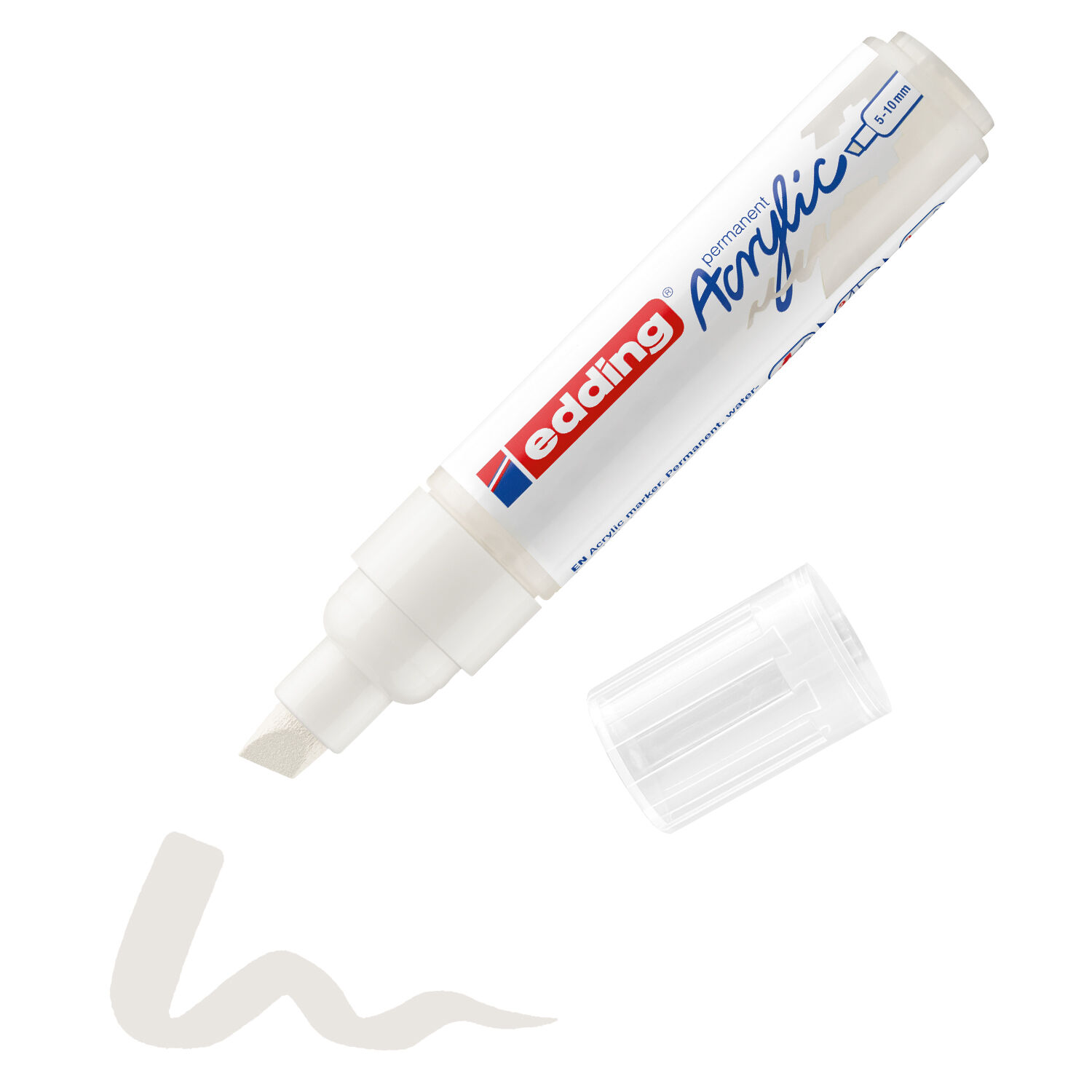 NEU Edding 5000 Acrylmarker breit, breite Keilspitze 5-10 mm, Universal-Acrylstift, wasserfest, Wei�