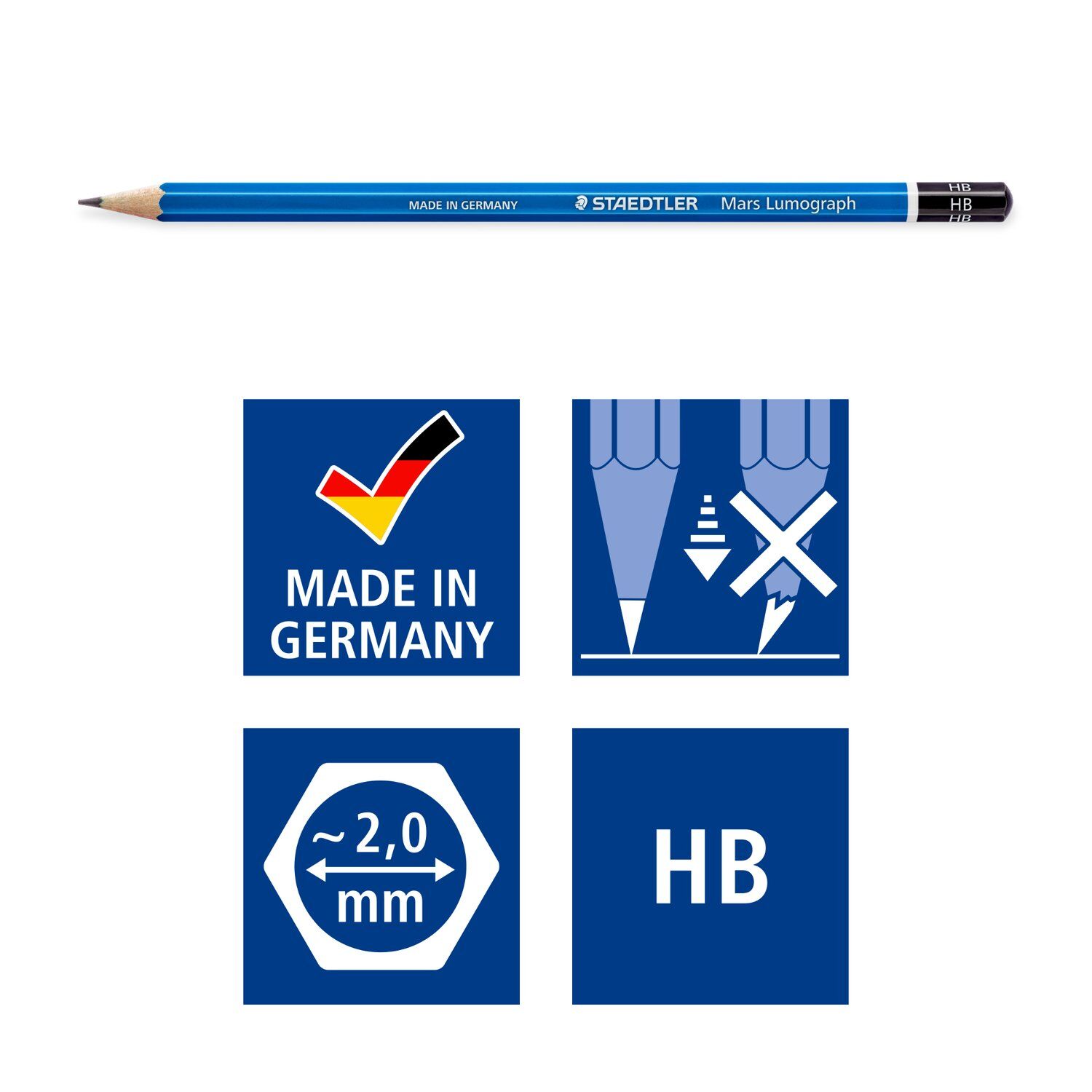 Staedtler Bleistift- Set, Mars Lumograph 100, 12 St�ck, sortierte H�rtegrade Bild 4