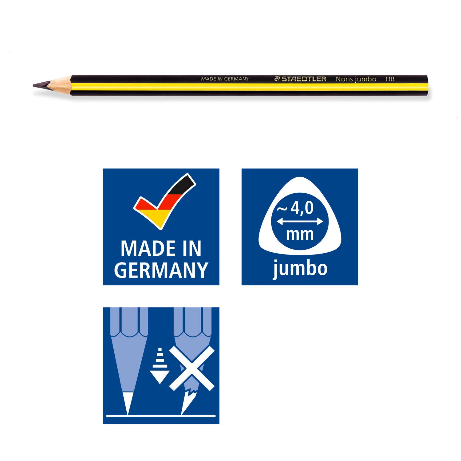 NEU 2 Schreiblernbleistifte Noris Jumbo, Mine 4mm, H�rte: HB Bild 4
