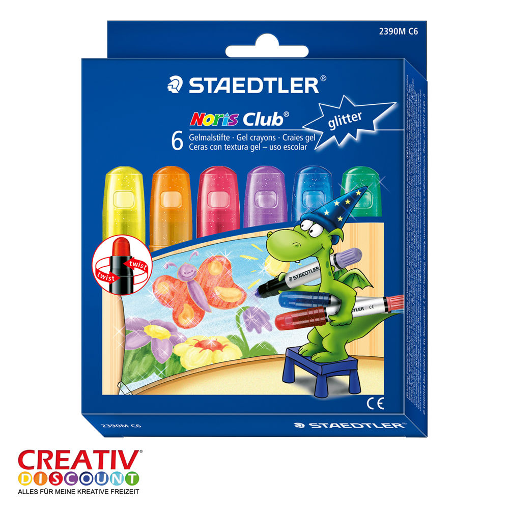 SALE Glitter Gelmalstifte, 6er Pack