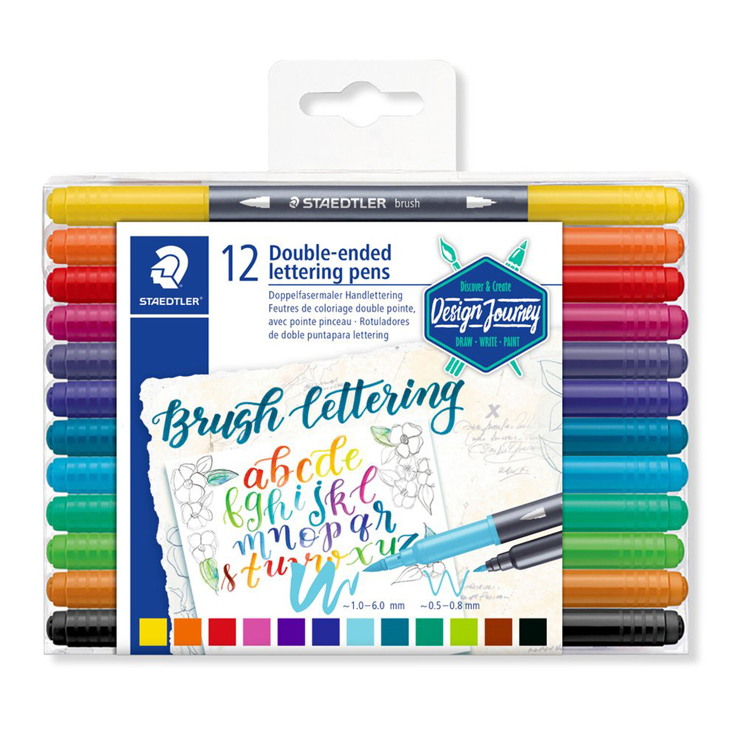 Staedtler Doppelfasermaler Set, Handlettering, 12 St�ck sortiert