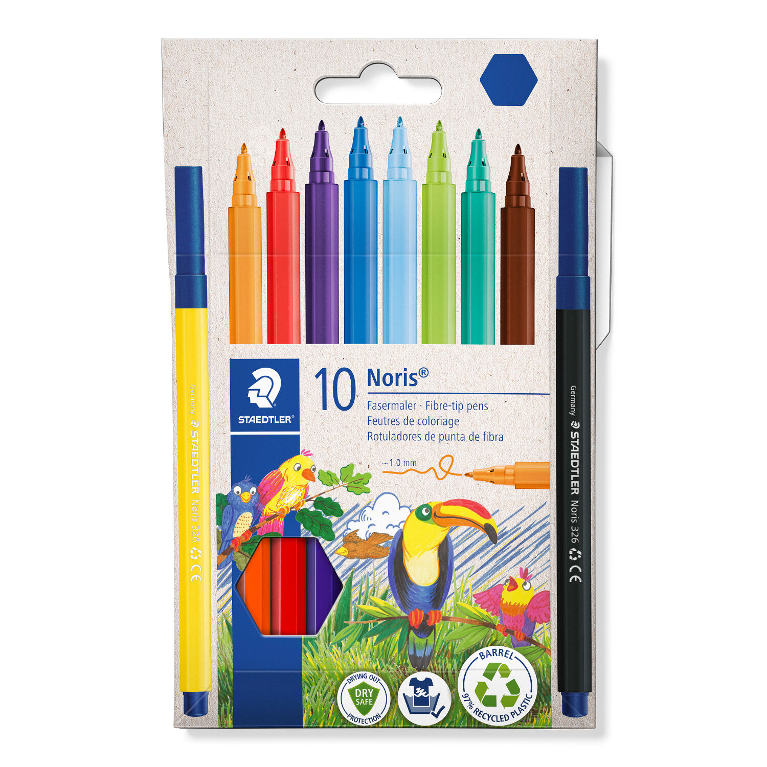 NEU Filzstifte / Fasermaler, Noris Kinderstift, 10 St�ck sortiert