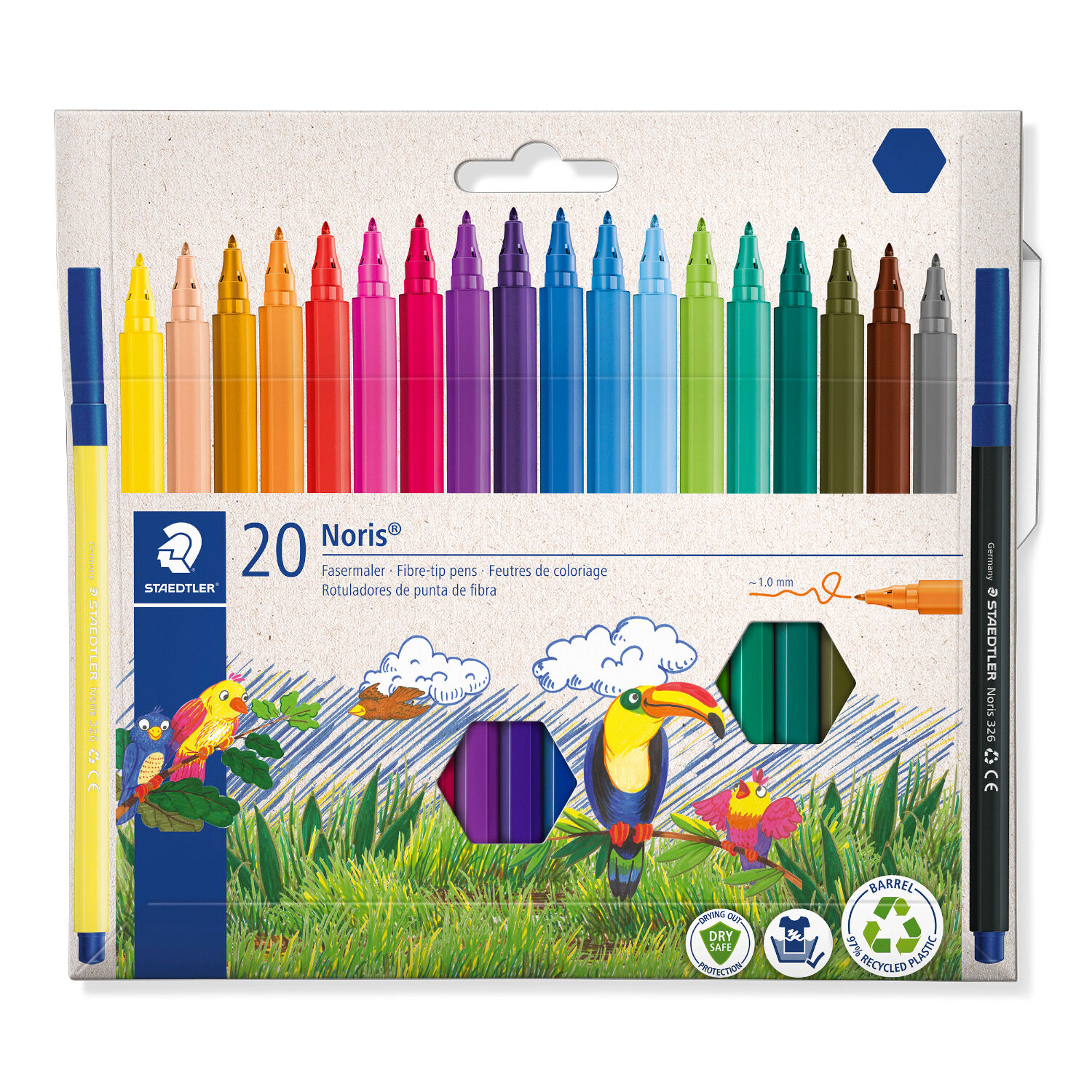 NEU Filzstifte / Fasermaler, Noris Kinderstift, 20 St�ck sortiert