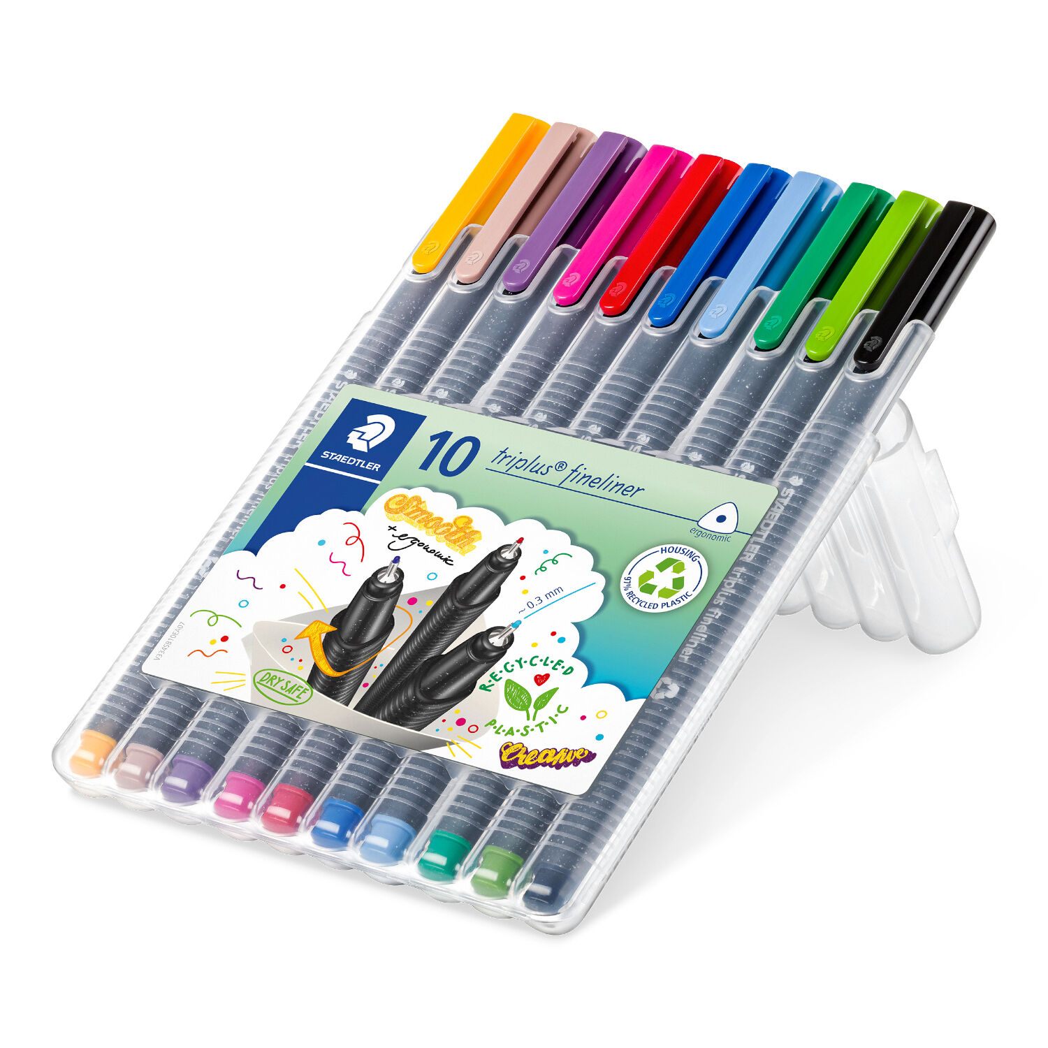 Staedtler Fineliner triplus Set ME TIME, 10 Farben sortiert Bild 2